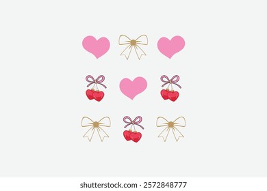 Valentine’s Day Cherry and Coquette Bow