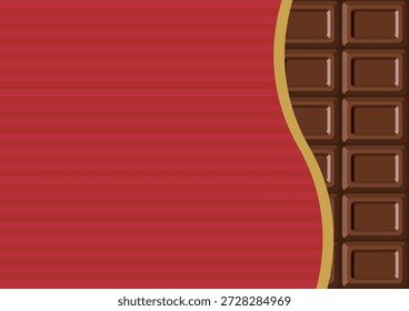 Dia dos Namorados Chocolate Bar Fundo com espaço de mensagem