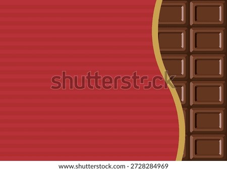 Valentine’s Day Chocolate Bar Background with Message Space