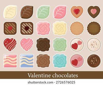 Valentine’s Day Chocolate Illustration Set