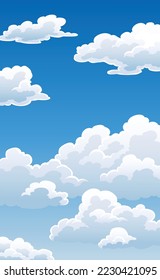 Day with clouds. Weather app screen, mobile interface design. Forecast weather background. Time concept vector banner