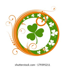 PatrickÃ¢Â?Â?s Day Clover Leaf Flourish Frame