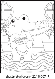 Valentine’s Day Coloring Pages .