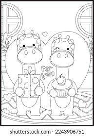 Valentine’s Day Coloring Pages .