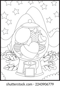 Valentine’s Day Coloring Pages .