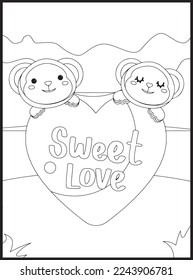 Valentine’s Day Coloring Pages .