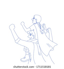 Father’s Day concept design of vector. Doodle art style.