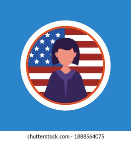 President’s Day concept vector Illustration idea for landing page template, United States of america government democracy. Political speech campaign. Parliament voting. Flat Styles