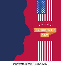 Vector de concepto del Día del Presidente Ilustración idea para la plantilla de la página de aterrizaje, democracia del gobierno de los Estados Unidos de América. Campaña de discurso político. Votación del Parlamento. Estilos planos