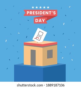 President’s Day concept vector Illustration idea for landing page template, United States of america government democracy. Political speech campaign. Parliament voting. Flat Styles