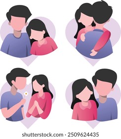 Valentine’s Day Couple: Flat Design Love Illustration