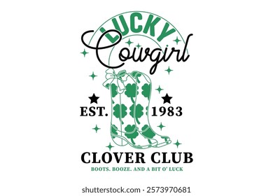 St.Patrick’s Day Cowgirl EPS T-shirt Design