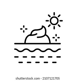 Day Cream Line Icon. Daily Cream, Foam, Gel, Mousse, Soap, Linear Pictogram. Sunscreen, Sun Block Cream Outline Icon. Daily Skincare. Editable Stroke. Isolated Vector Illustration.