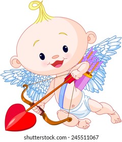 ¿ValentineÁ?Â centavos??s Día Cupido apunta al tiro con arco