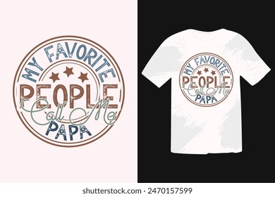 Father’s Day Dad Papa EPS T-shirt Design, Typography Father's Day t-shirt design