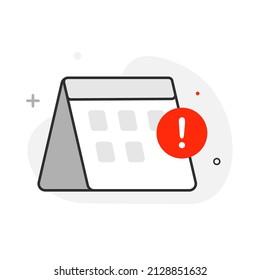 Day or date reminder with calendar concept illustration flat design vector eps10. modern graphic element for landing page, empty state ui, infographic, icon