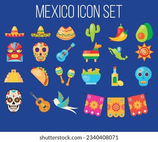 Day of the Dead altar with sugar skulls, Mexican Day of the Dead vector design. Stone stone, decorated with skulls in sombreros, maracas and gold flowers, candles, sweet bread