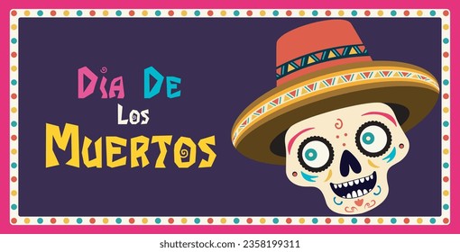 Day of the dead background invitation card, poster, banner, greeting card