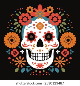 Fondo del Día de Muertos. Ilustración vectorial.