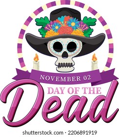 Day of the Dead banner design illustration