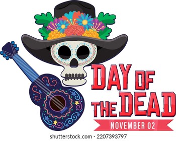 Day of the Dead banner design illustration