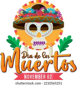 Day of the Dead banner design illustration