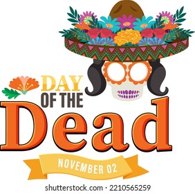 Day of the Dead banner design illustration