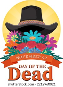 Day of the Dead banner design illustration