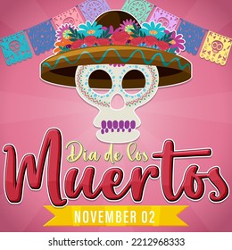 Day of the Dead banner design illustration