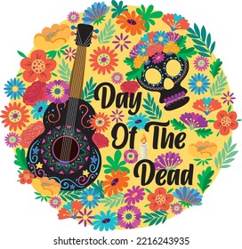 Day of the Dead banner design illustration