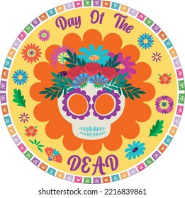 Day of the Dead banner design illustration