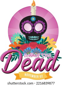 Day of the Dead banner design illustration