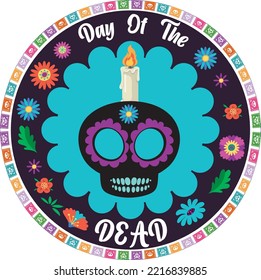 Day of the Dead banner design illustration