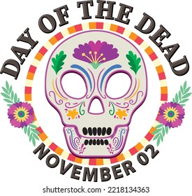 Day of the Dead banner design illustration