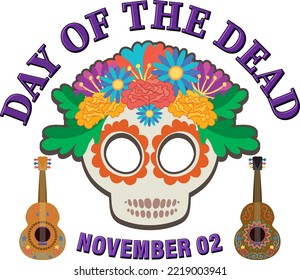 Day of the Dead banner design illustration