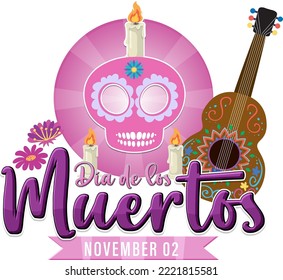 Day of the Dead banner design illustration