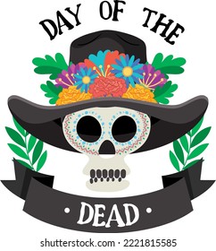 Day of the Dead banner design illustration