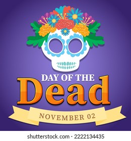 Day of the Dead banner design illustration