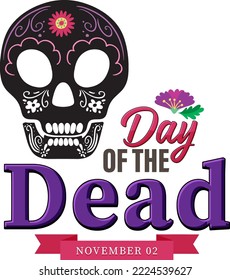 Day of the Dead banner design illustration