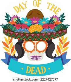 Day of the Dead banner design illustration