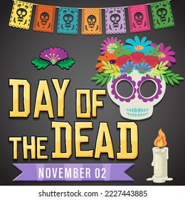 Day of the Dead banner design illustration