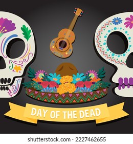 Day of the Dead banner design illustration