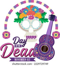 Day of the Dead banner design illustration