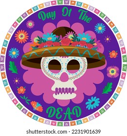 Day of the Dead banner design illustration