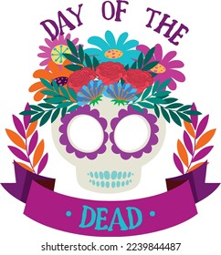 Day of the Dead banner design illustration