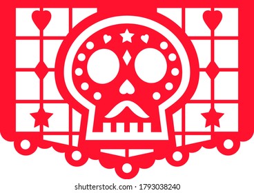 Day of the dead banner. Dia de Muertos bunting