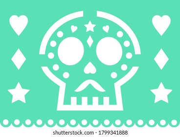 Day of the dead banner. Dia de Muertos bunting