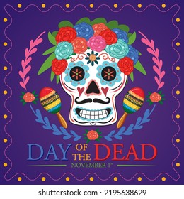 Ilustración del cartel del día de la muerte