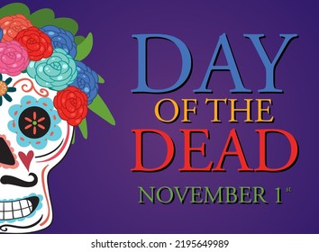 Day of the dead banner  illustration