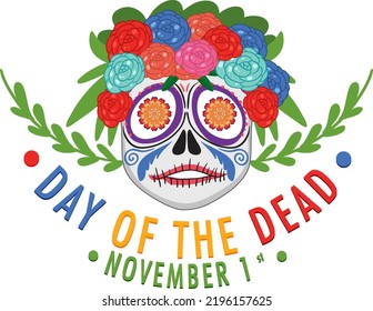 Day of the dead banner  illustration